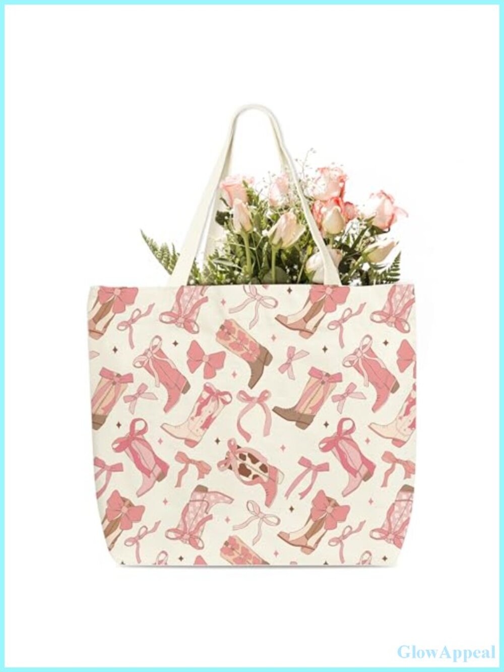 Cotton Canvas Tote Bag - Large Capacity, Multi-Purpose, Travel & Shopping